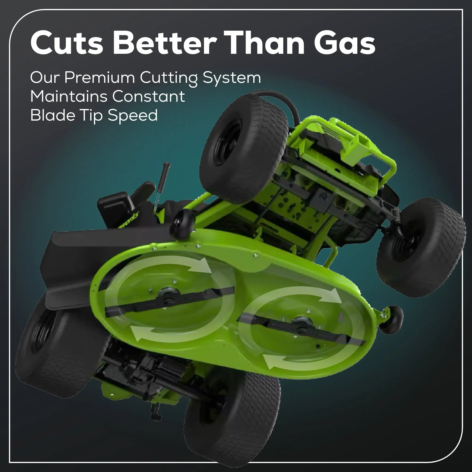 Greenworks 60V 42" Cordless Battery CrossoverT Riding Lawn Mower - Image 2