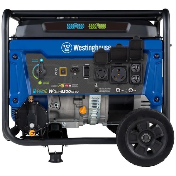 Westinghouse WGen5300DFcv - 5300 Watt Dual-Fuel Portable Generator w/ RV Outlet & CO Sensor (49-State) - Image 9